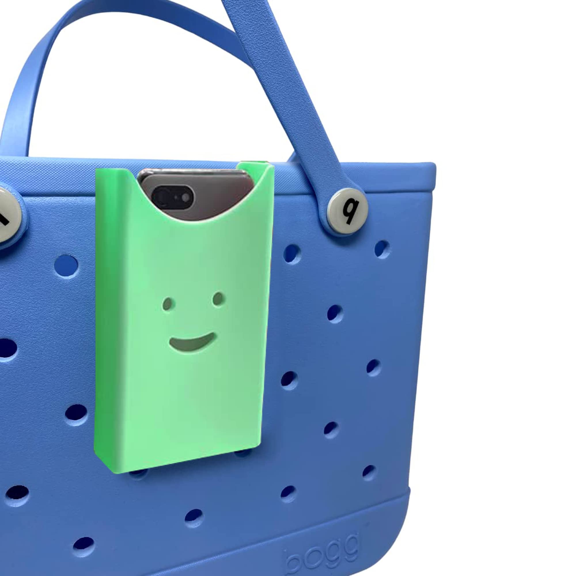 Phone Case Wallet Holder Insert Accessory Compatible with Bogg Bags, Soft Rubber Accessories for Bogg Bag Decorative Charm Inserts for Storage Phone Case Key Lipstick Sunglass Wallet (Green)