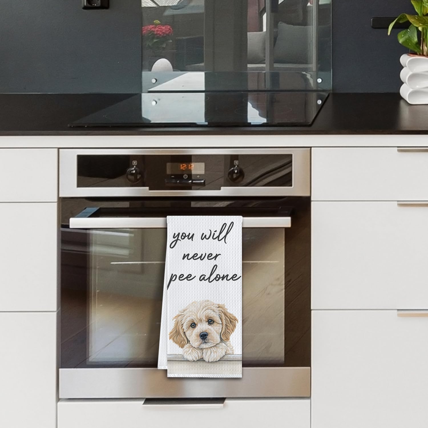 Funny Cavapoo Bathroom Hand Towels, Cavapoo Gifts Decorative Hand Towels for Bathroom Washroom, Dog Lover Mom Gifts, Funny Dog Kitchen Towels, 16x24 Inch - Image 5