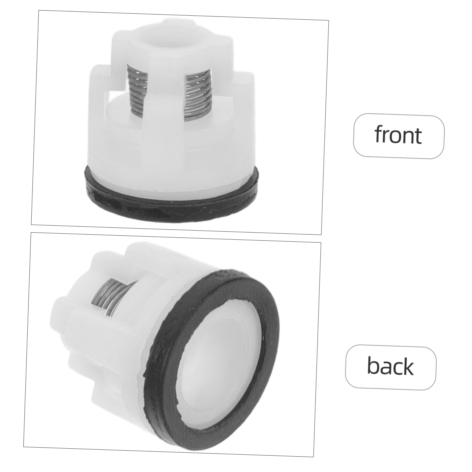 Kit de 10 Válvulas Unidireccionales de Plástico PP para Hidrolimpiadora, Accesorio Blanco Compatible Lavadoras de Presión para Lavado de Coche