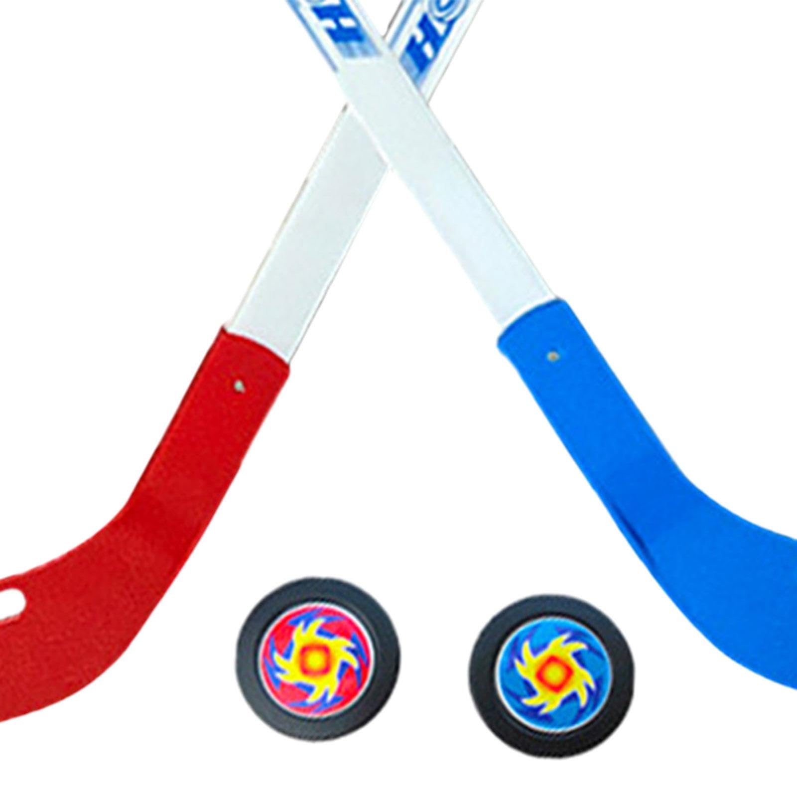 Set di 2 Mazze da Hockey per Bambini con Pallina, Mini Set da Hockey in Plastica PP Morbida E Sicura, Adatto per Feste, Sport in Casa E Regali.