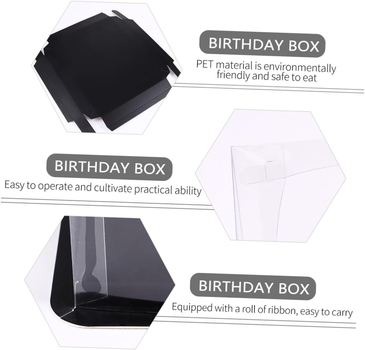 Gogogmee Double Layer Cake Box Small Cake Boxes for Happy Birthday Supplies Color