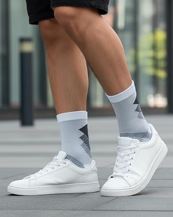 GoWith 5'li Renkli Seamless (Dikişsiz) Topuk Burun Güçlendirilmiş Nem Emici Erkek Fit Çorap - Bambu Yürüyüş Koşu Çorabı Seti 3209