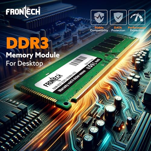 Image of Frontech DDR3 Desktop RAM | 1600 MHz | 4GB | Stable Compatibility | Data & Performance Protection | 3-Year Limited Warranty (RAM-0027)