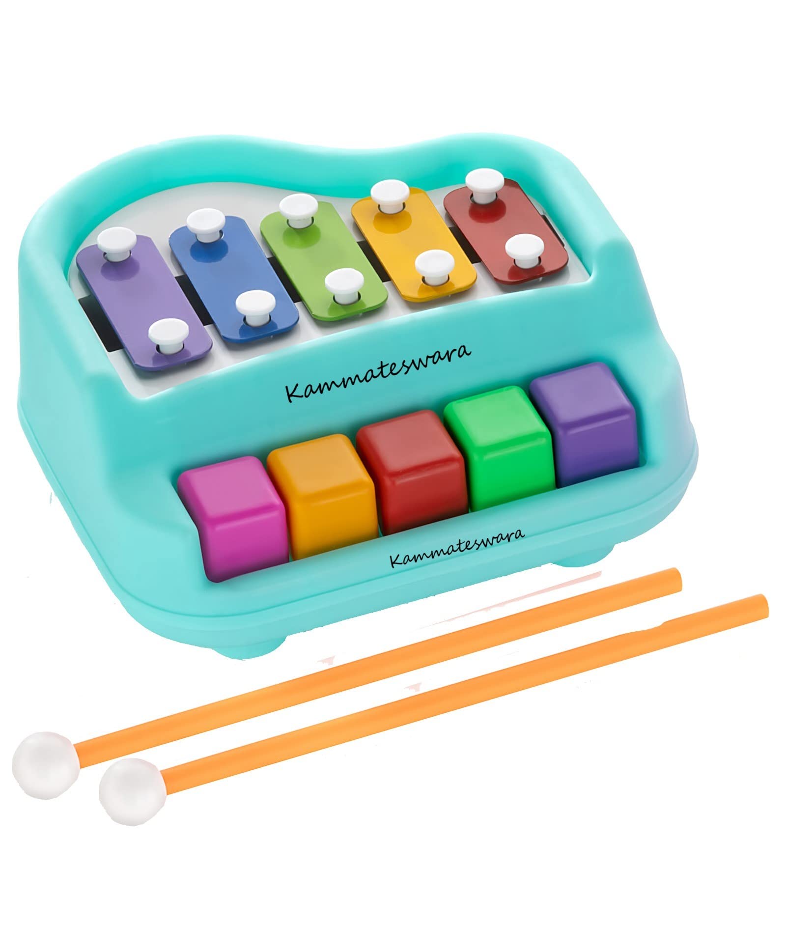 Kammateswara Xylophone Toy for Kids-5 Mutlicolor Metal Keys |Musical  Instrument for Toddlers Xylophone Toy with Colorful Keys Mallets