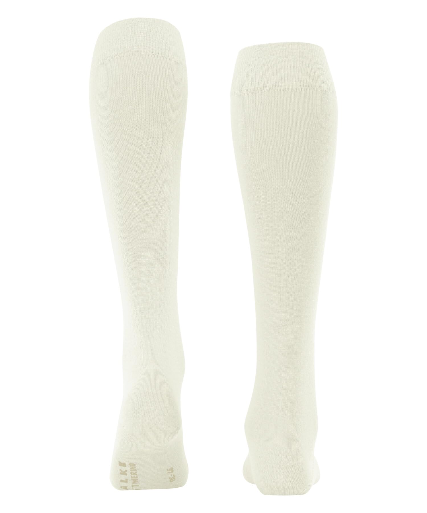 FALKE Kobiety Podkolanówki Softmerino W Kh wełna bawełna długie jednokolorowe 1 Para, Biały Off-White 2040, 37-38