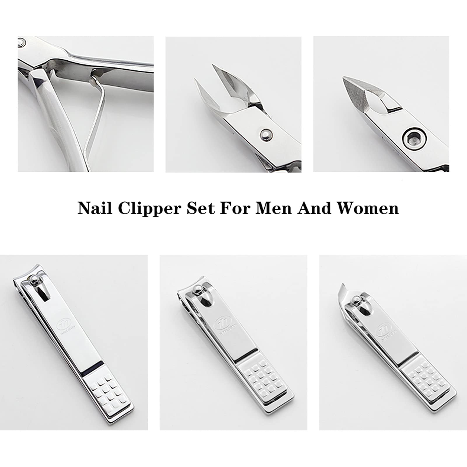 Zestaw do manicure, narzędzia podróżny zestaw do manicure, 10 w 1, ze stali nierdzewnej, z luksusowym etui podróżnym, narzędzia do pielęgnacji paznokci, lekkie i przenośne obcinacze do