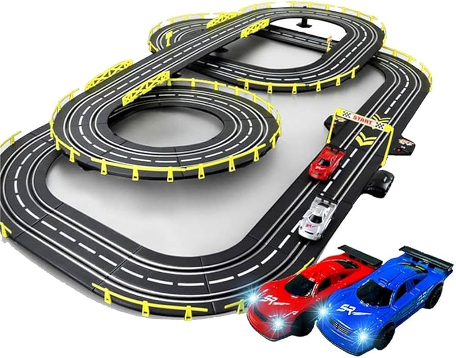 Amazon | モデルのトラックレーシングカー鉄道スロットカー7.2M