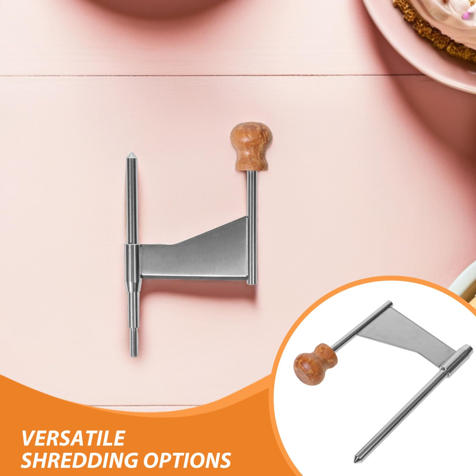 TOYANDONA 2 Pezzi Lama Rotante per Grattugia Formaggio in Acciaio Inox 304 Manico Portatile Utensile per Affettare e Grattugiare Formaggio Accessori Cucina per Preparazioni Rapide e Feste