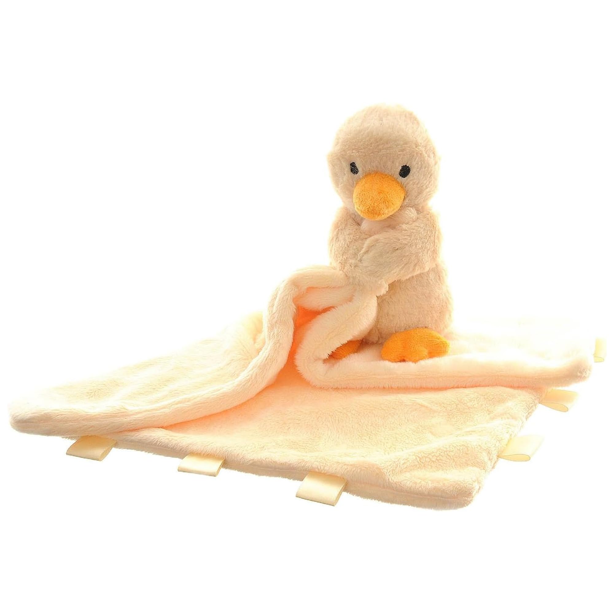 Ziggle Duck Duckling Velour Plush Comforter Blanket Soother Yellow Newborn BNWT