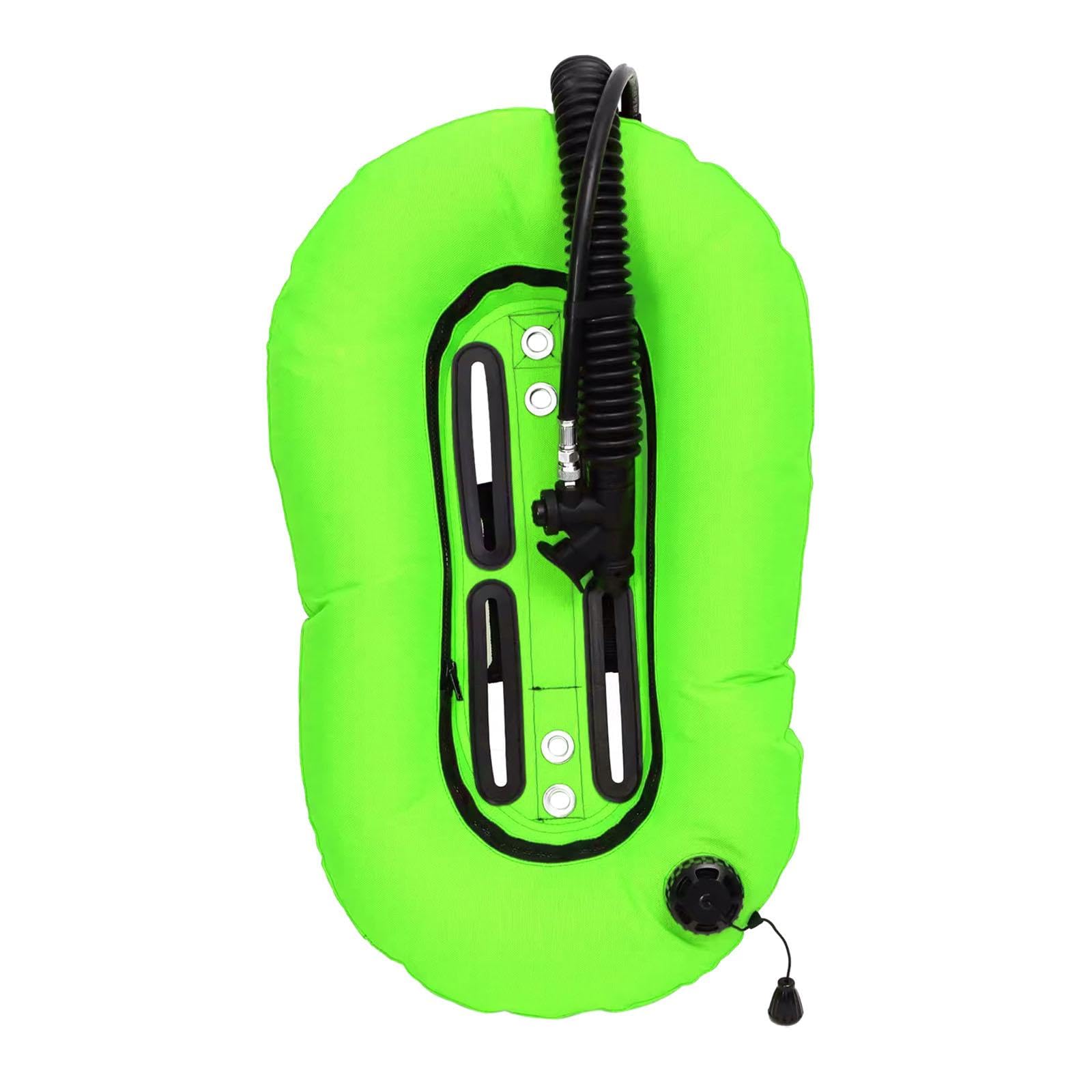 QSTDGVPW Diving Snorkeling Donut Wing Single Tank,Scuba BCD Set,Diver Gear,for Freediving, Green