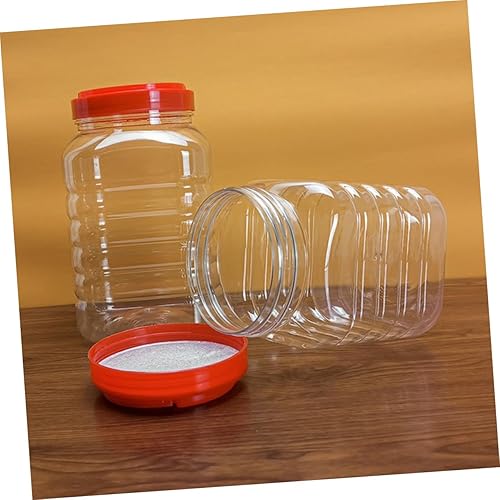 Miniatura 7 de HEMOTON Tarros de plástico con tapas, dispensador de aderezo de ensalada, dispensador de harina, recipientes de alimentos con colador, recipientes