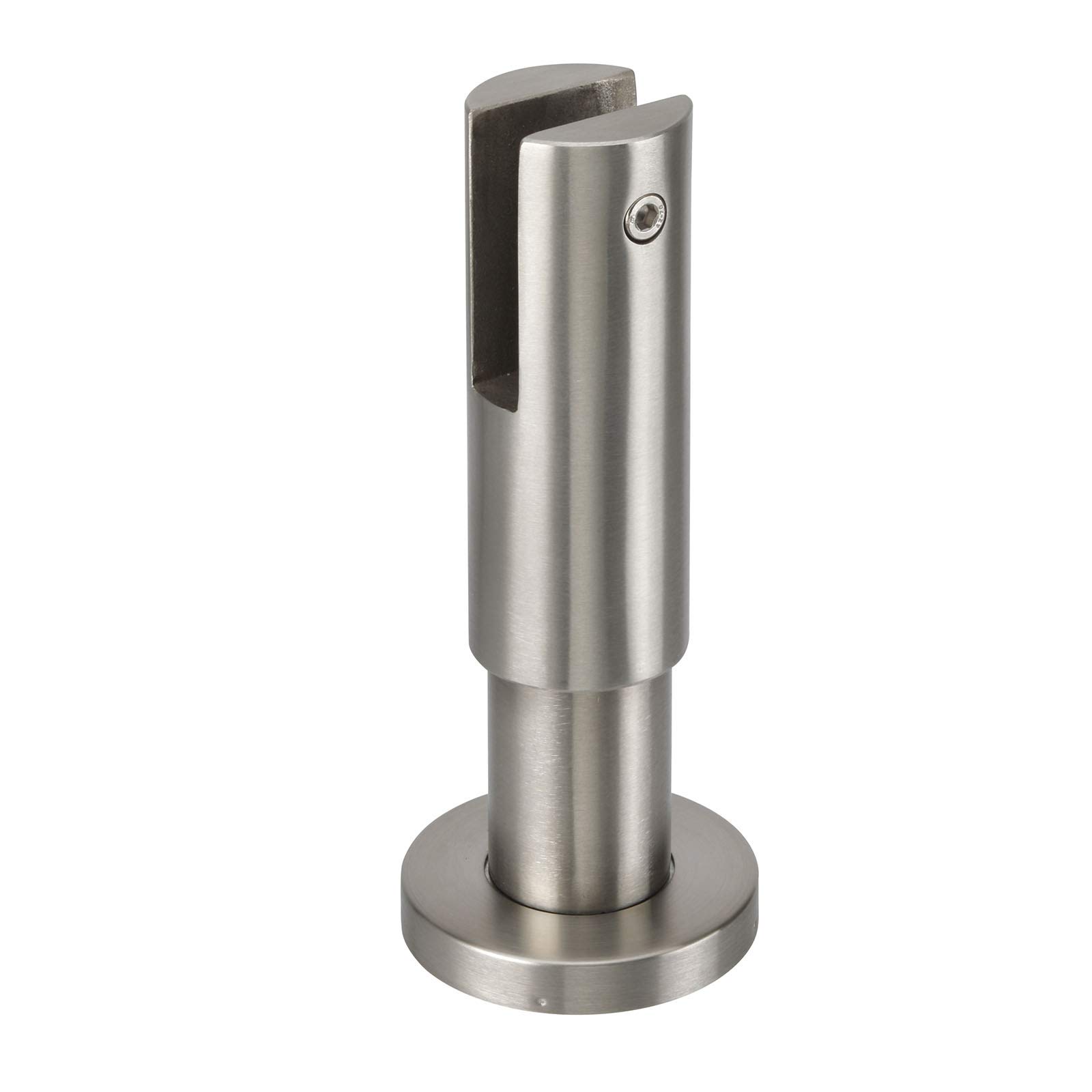 Access Hardware Cubicle Partition Leg With 85Mm - 115Mm Adjustable Height For 13Mm Partitions In A Satin Stainless Steel Finish