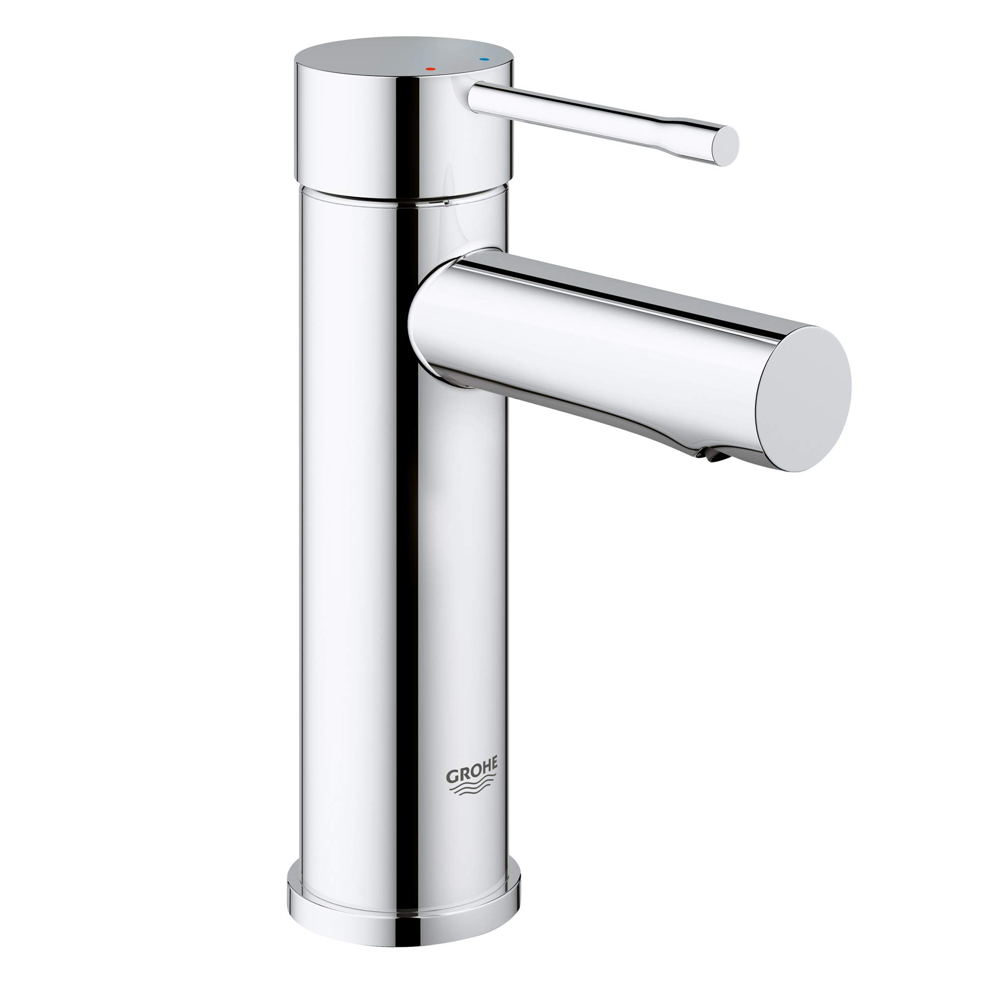 GROHE Essence, Waschtischarmatur, wassersparend (Wasserhahn für das Bad, 17cm hoch, Badarmatur mit langlebiger Oberfläche, einfache Installation am Waschbecken), chrom, 34294001