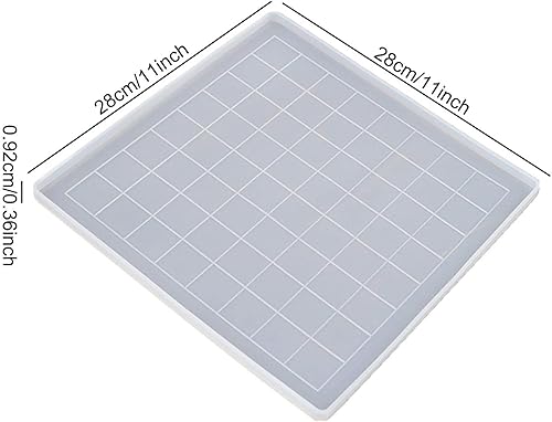 Miniatura 7 de Longlasting Molde de resina de damas, molde de silicona hecho a mano, molde de damas internacional, molde transparente, tablero de juego, molde de