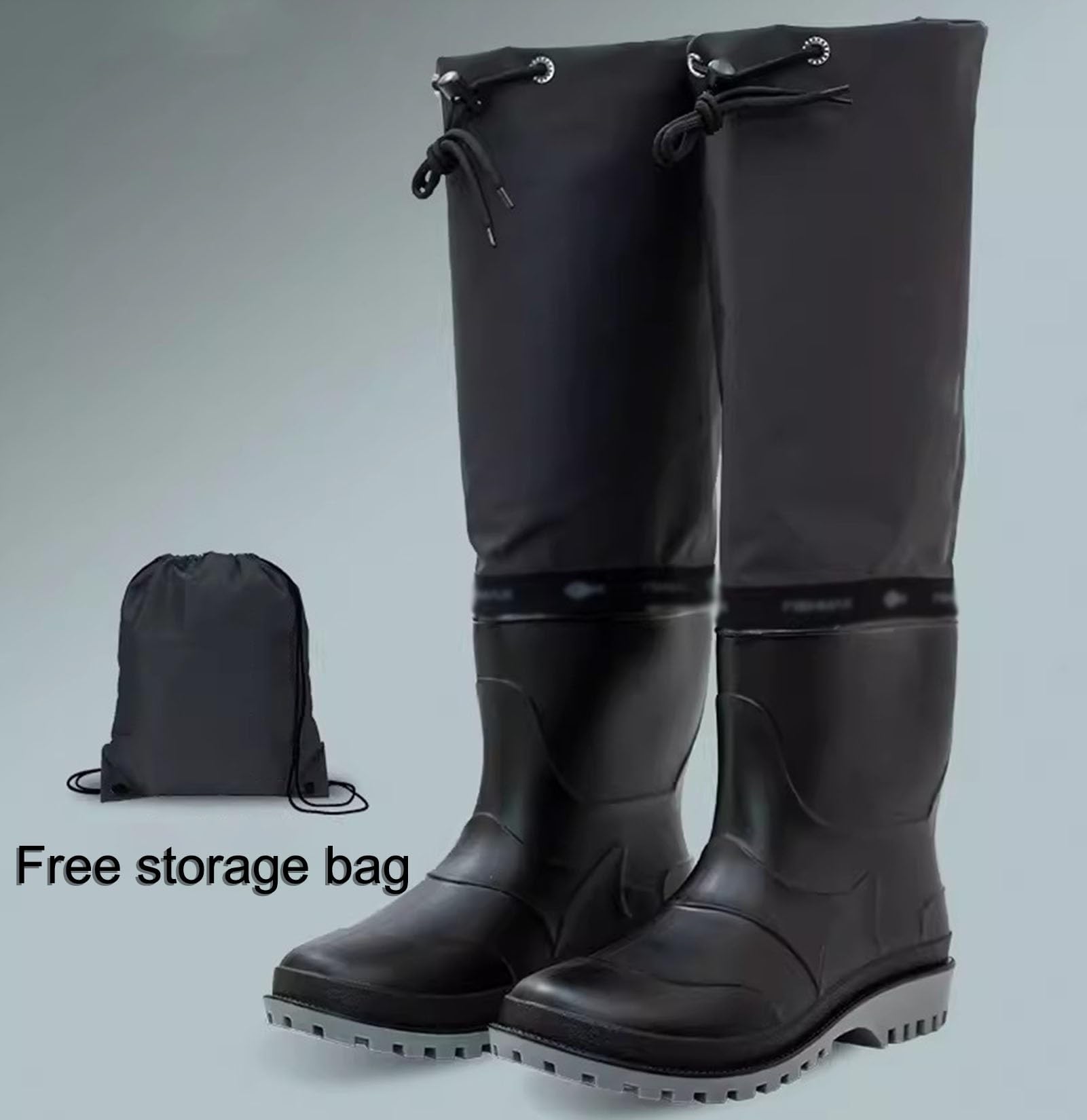 Stivali A Coscia Stivali da trampoliere da pesca in nylon impermeabili, con suola con tacchetti, leggeri e facili da trasportare(Size:41 EU)