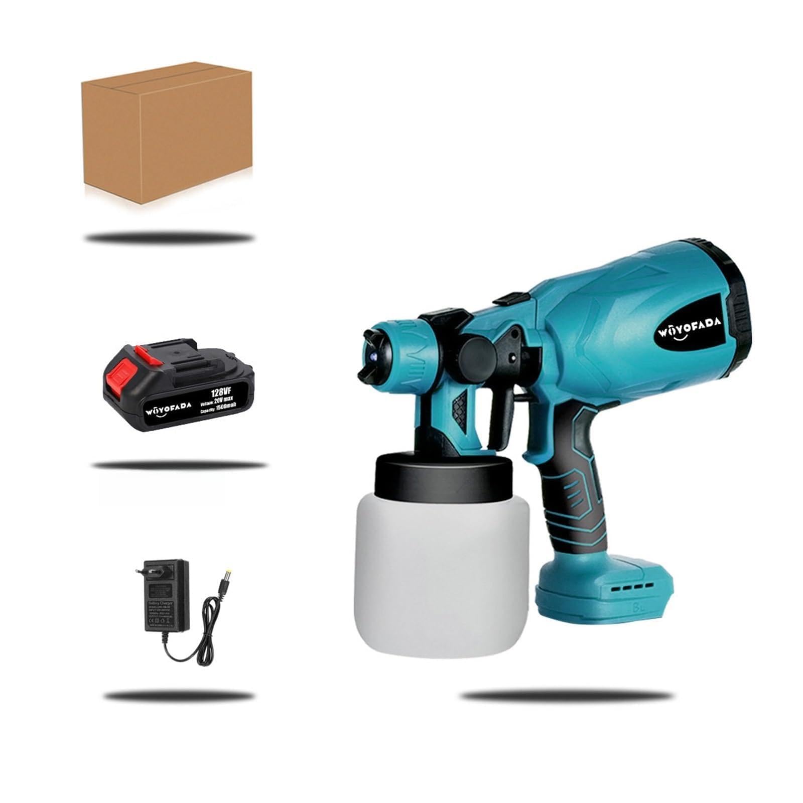 Aérographe électrique brushless 800ml sans fil pour batterie Makita 18V
