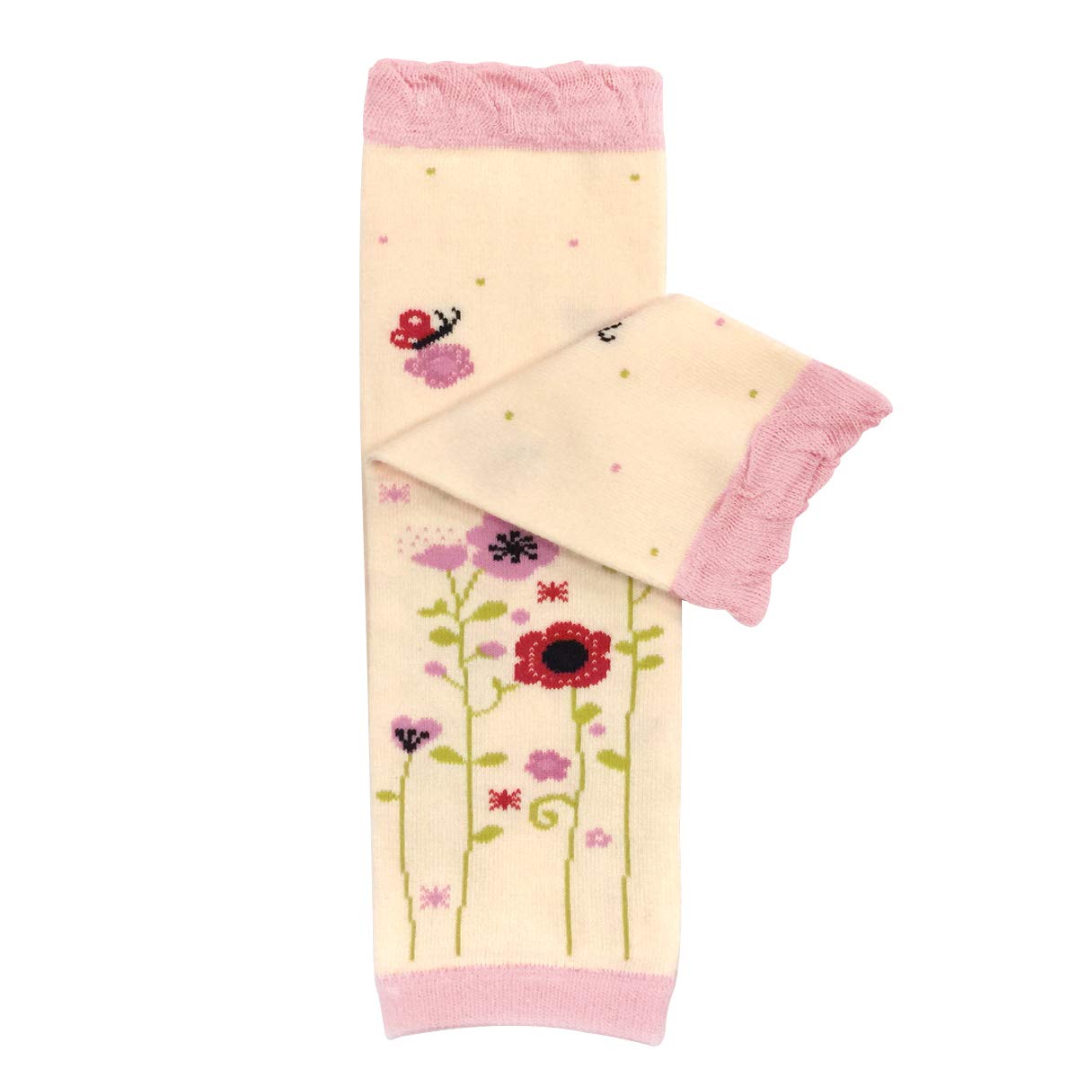 Wrapables® Colorful Baby Leg Warmers Set of 4, Flower, Deer, Bear, Solid Pink