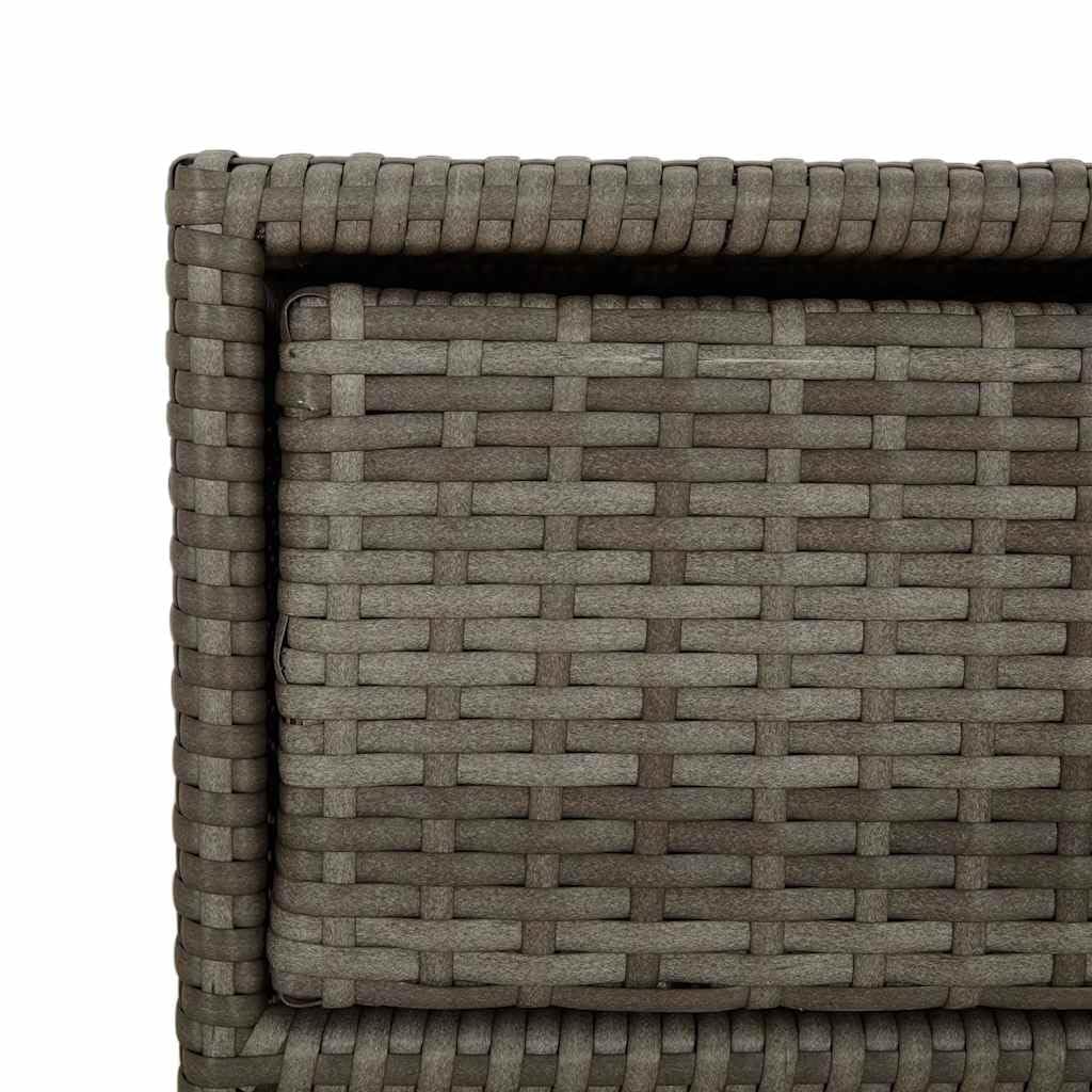 Szafka ogrodowa, szara, 55 x 59 x 80 cm, polirattan, pudełko do przechowywania z 3 szufladami, odporne na warunki atmosferyczne meble ogrodowe na taras i basen