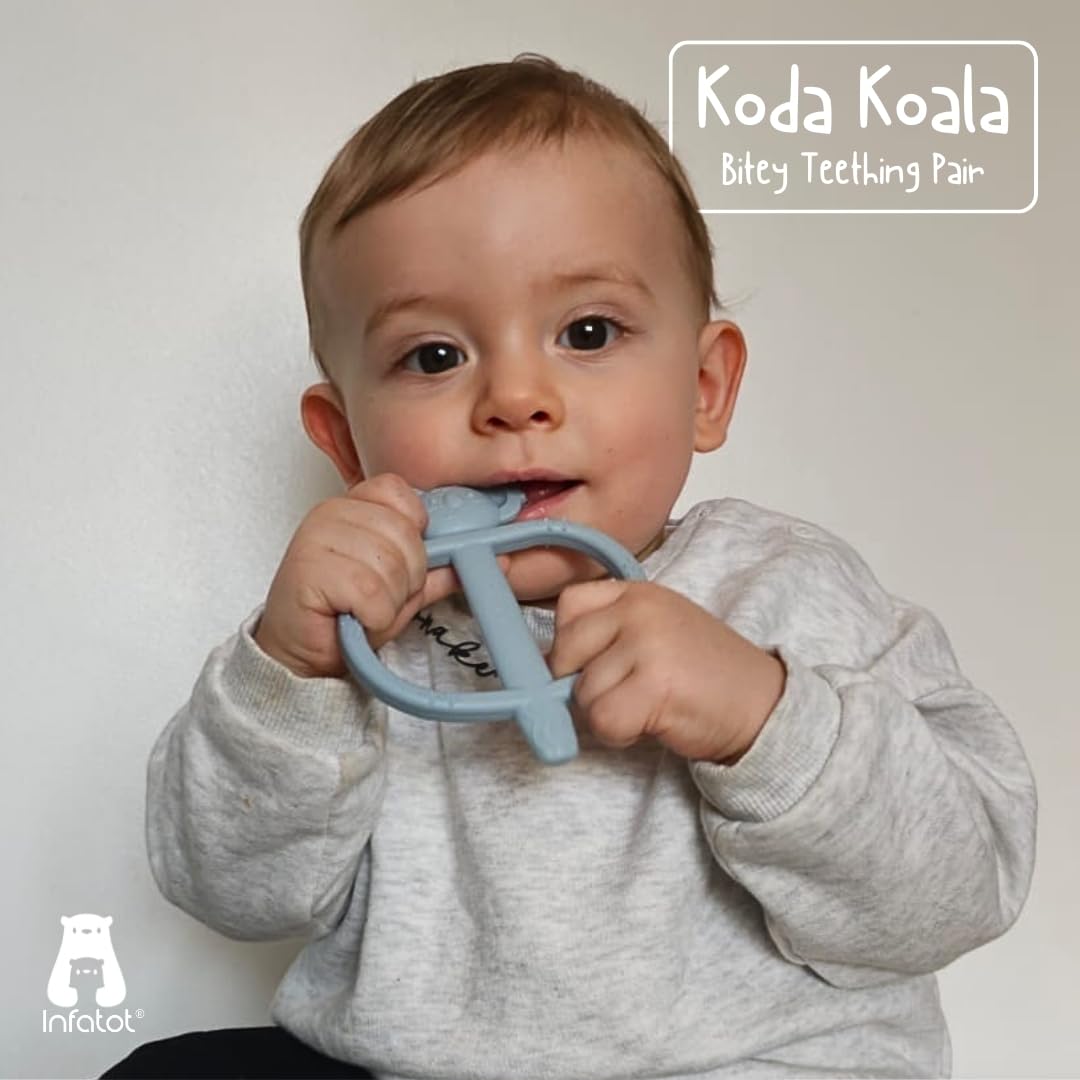 Infatot® Silicone Teething Toys for Baby 2 Pack Koda Koala Bitey, BPA Free Teether for Newborn Infant & Toddler - Image 4