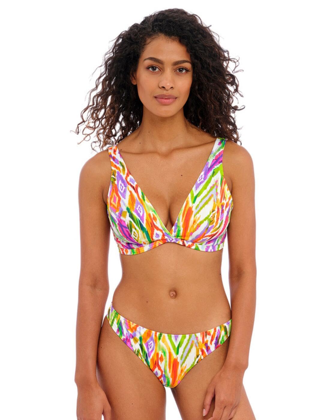 Freya - Bas de Bikini échancré imprimé coloré Tusan Beach Multi - S