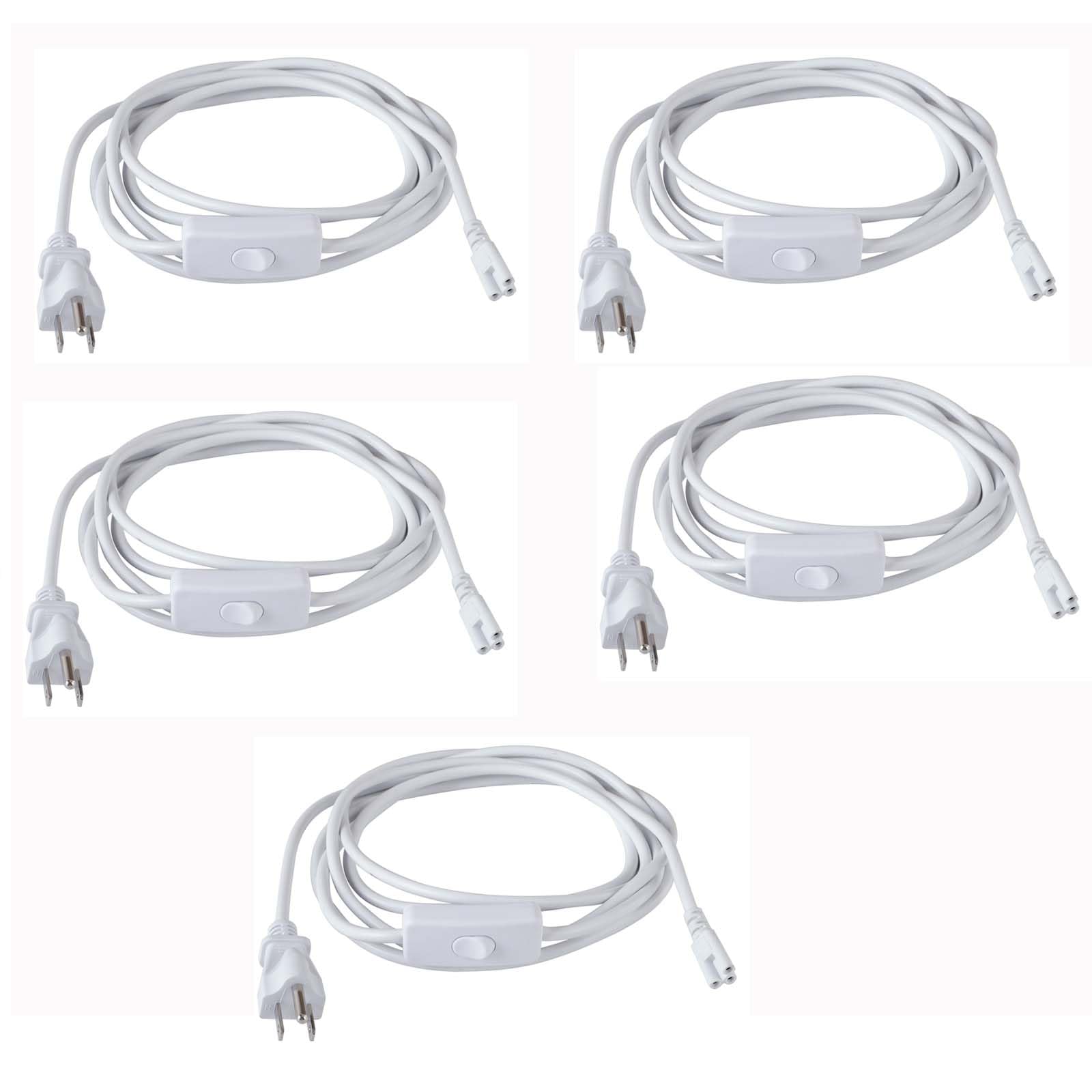 GXSTHY 10ft T5 T8 Power Cord with Switch,3 Prong Female End,US