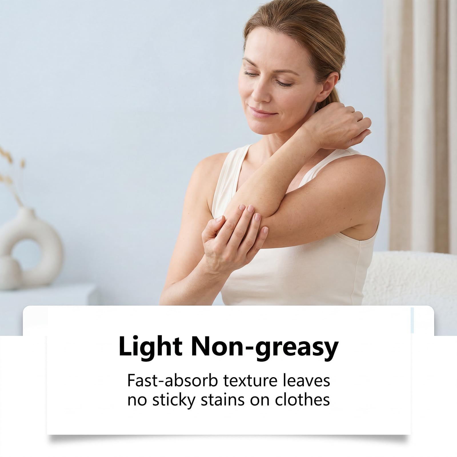 Crema al magnesio e niacinamide con 12 ingredienti, idratante rinfrescante per ginocchia, gambe e piedi, crema massaggiante leggera, ad assorbimento rapido e non grassa (3 pezzi)