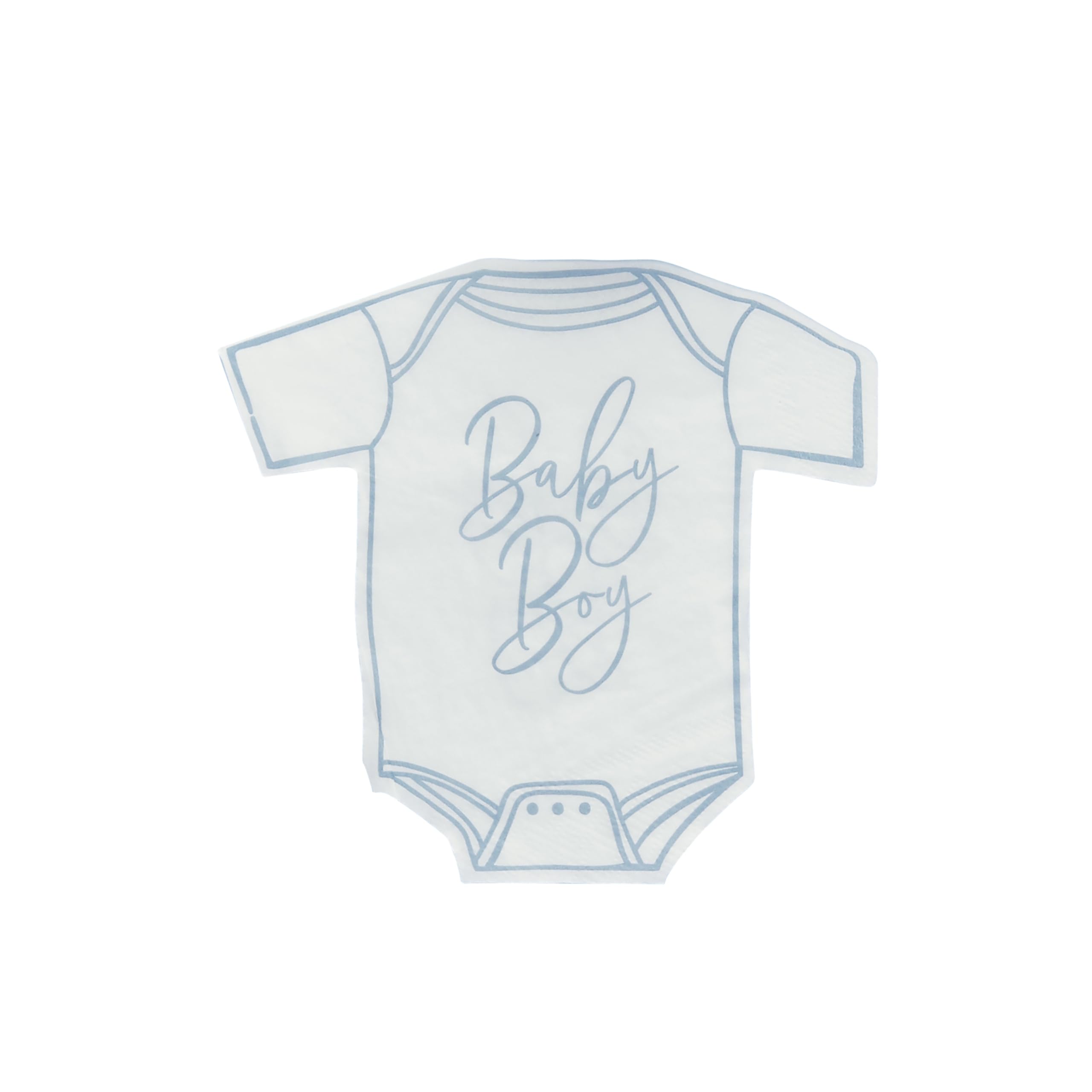 Club Green Men's Blue 16Pk 'Baby Boy' Babygrow Paper Napkins