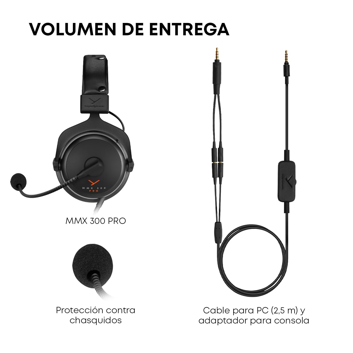 beyerdynamic MMX 300 Pro Auriculares para Juegos con Controladores Stellar.45 y micrófono de Condensador, Auriculares para Juegos con Cable