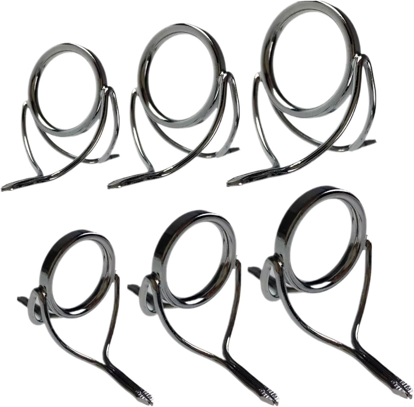 Fishing Rod Guides 6Pcs Spinning Fishing Rod Guides Integrated All Stainless Steel Saltwater Sea Bait Casting Guide Repair Kit