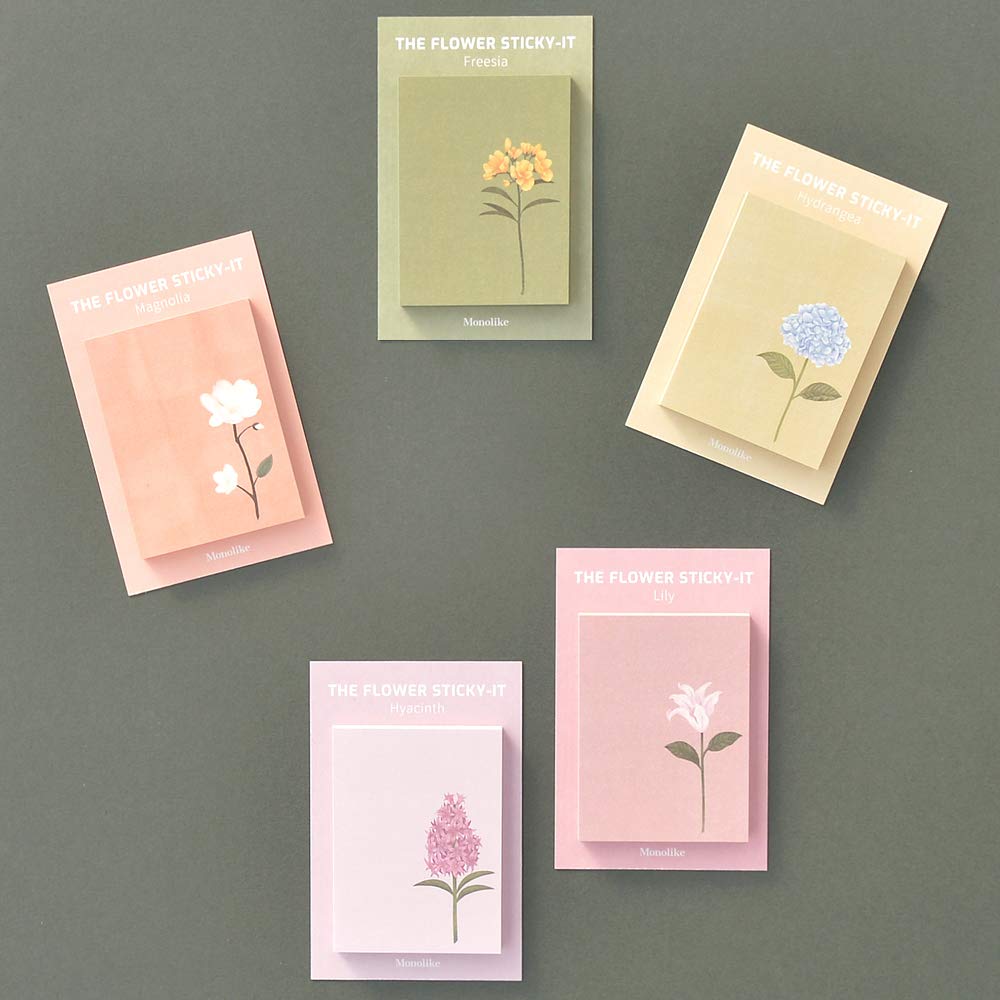 Monolike Moon Sticky-it - 5p Set Self-Adhesive Memo Pad 50 Sheets