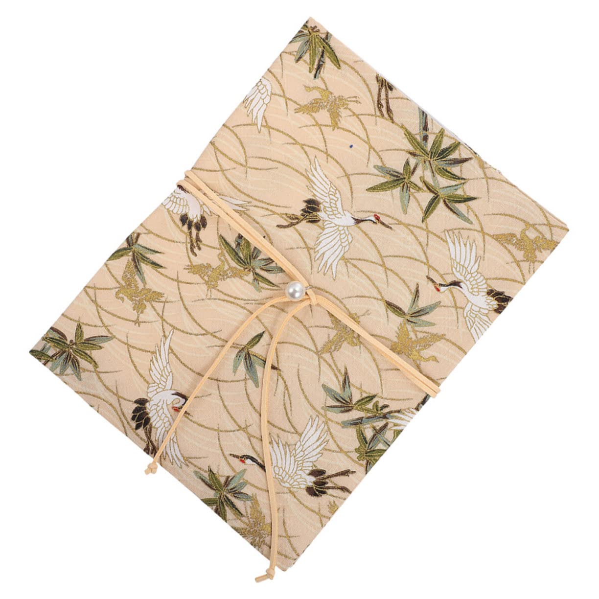 STOBOK 4stücke Ornamental Buchumschlag Mit Elegantem Design Dekorative Schutzhülle Für Notizbücher Und Taschenbücher Anpassbare Stoffhülle Beige Mit Goldprägung Für Schule Und