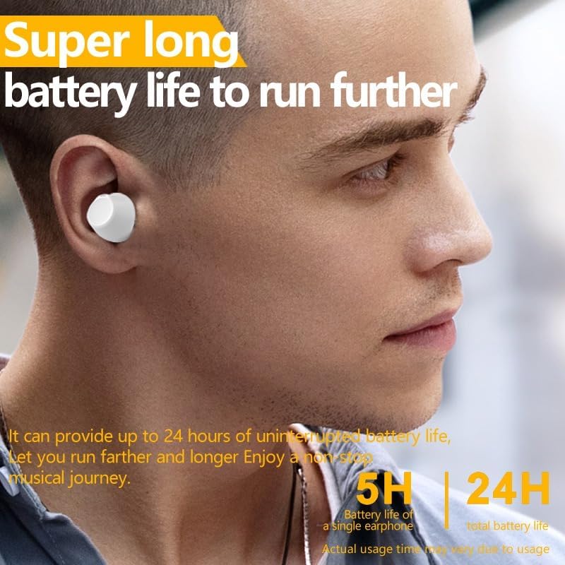 Miniatura 2 de BD&M Auriculares inalámbricos, auriculares Bluetooth, TWS auriculares intrauditivos, micrófono integrado, sonido premium con graves profundos para