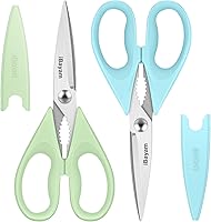 iBayam Kitchen Shears 2-Pack: Heavy Duty Stainless Steel All-Purpose Scissors for Meat, Poultry, Herbs & More - Dishwasher Safe, Comfort Grip