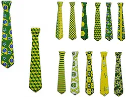 Gravata Kit 12 Unid Copa Do Mundo Carnaval Festa Brasil Jogo (2014-F)