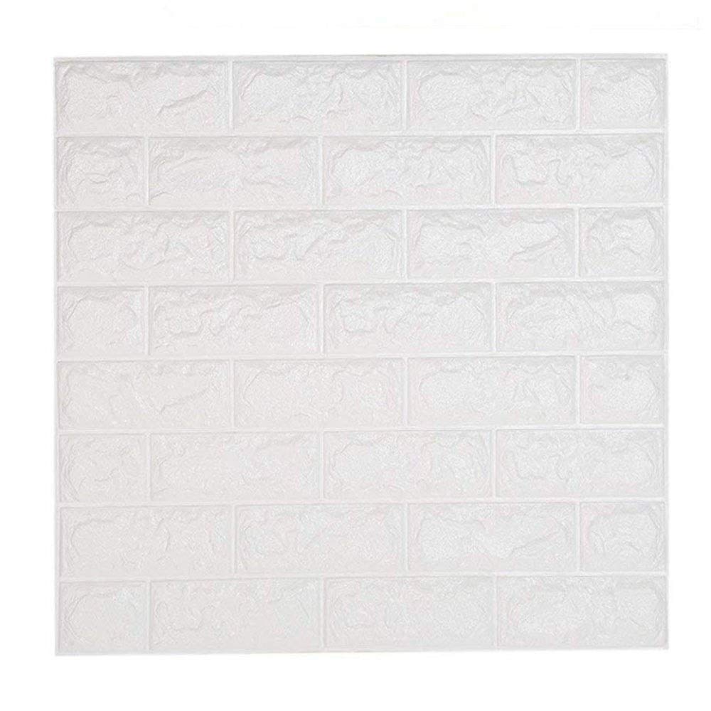 Panneaux muraux 3D brique blanche pour fond de décoration salon et chambre