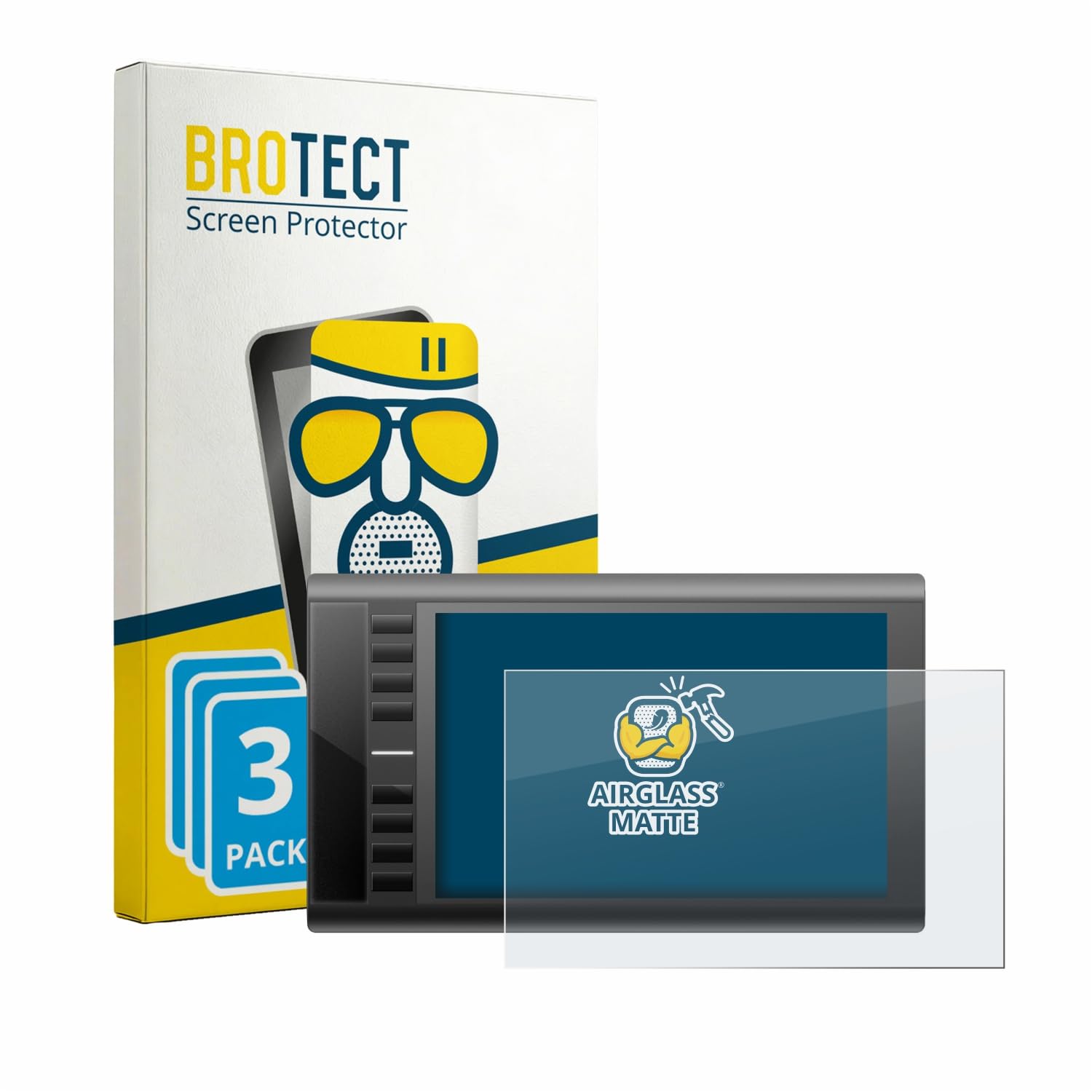 brotect Pellicola Vetro Opaca per Ugee M708 (3 Pezzi) Protezione Schermo [Anti-Riflesso, Durezza 9H]