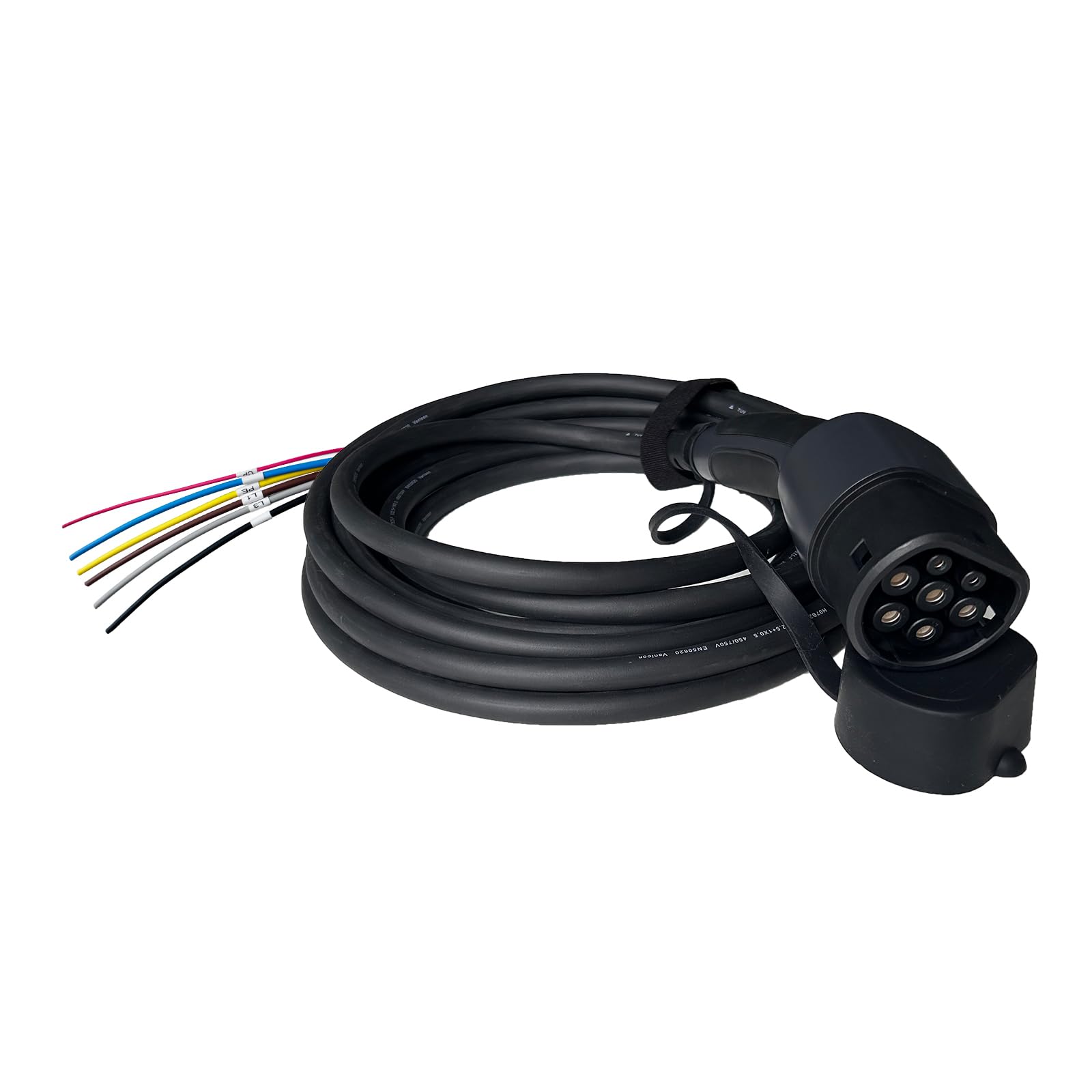 dé Typ 2 Ladekabel offenes Ende 11kW [7,5m| 16A| 3-Phasen] Ladekabel Typ 2 offenes Ende für 11kW Wallbox Ersatzkabel