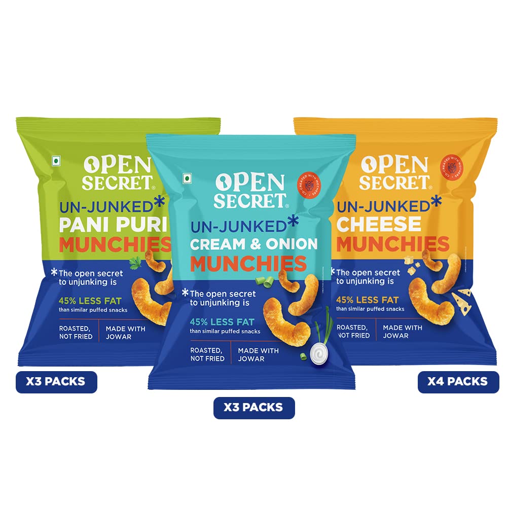 Open Secret Healthy Munchies | No Added Maida | Baked | Healthy & Tasty Snacks Food for Kids, Adults & Family | Rich in Fibre | Diet Snack Pack | Pack of 10 (B09YNM9RY7) Amazon Price History, Amazon Price Tracker