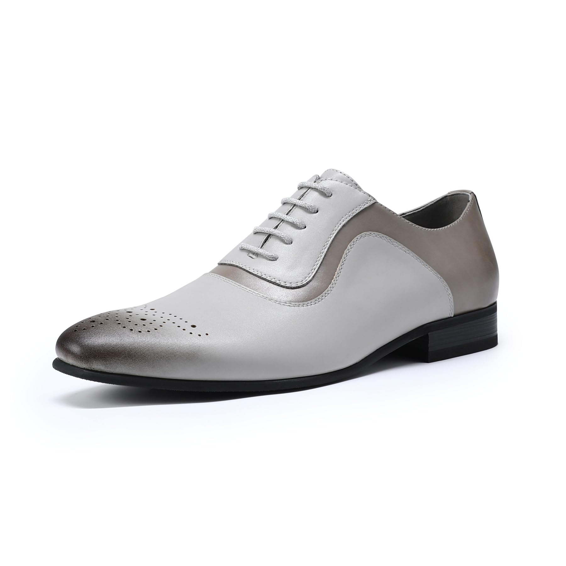 YFFUSHI Zapatos Oxford Brogues Derby Formales con Cordones para Hombre, Zapatos de Vestir Ligeros y cómodos Zapatos de Moda