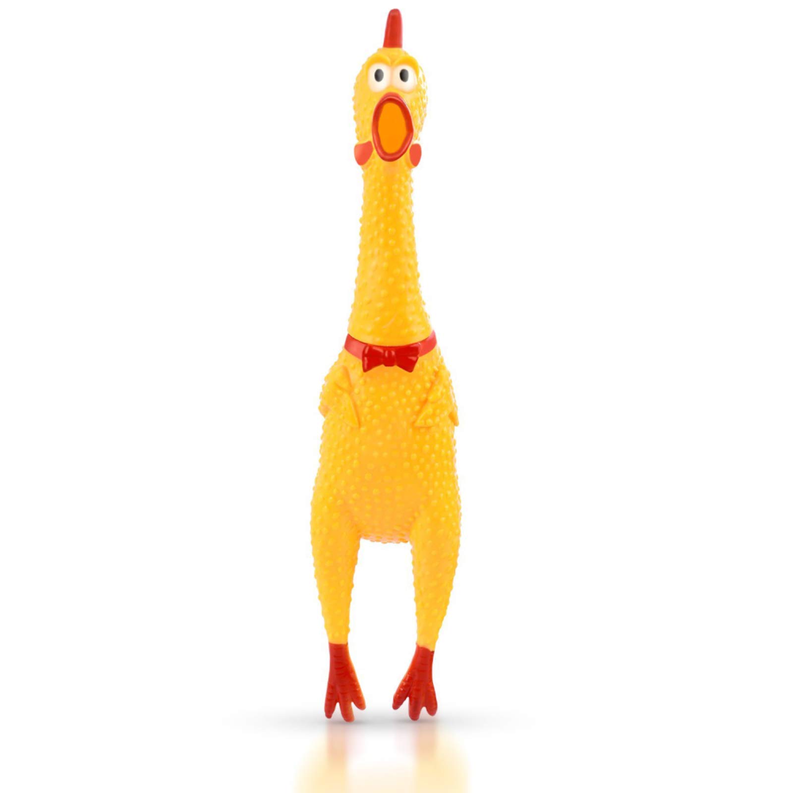 N/F Screaming Chicken Pet Dog Toy Squeeze Squeak Funny Toy Safety Rubber Dog Molar Chew Toy