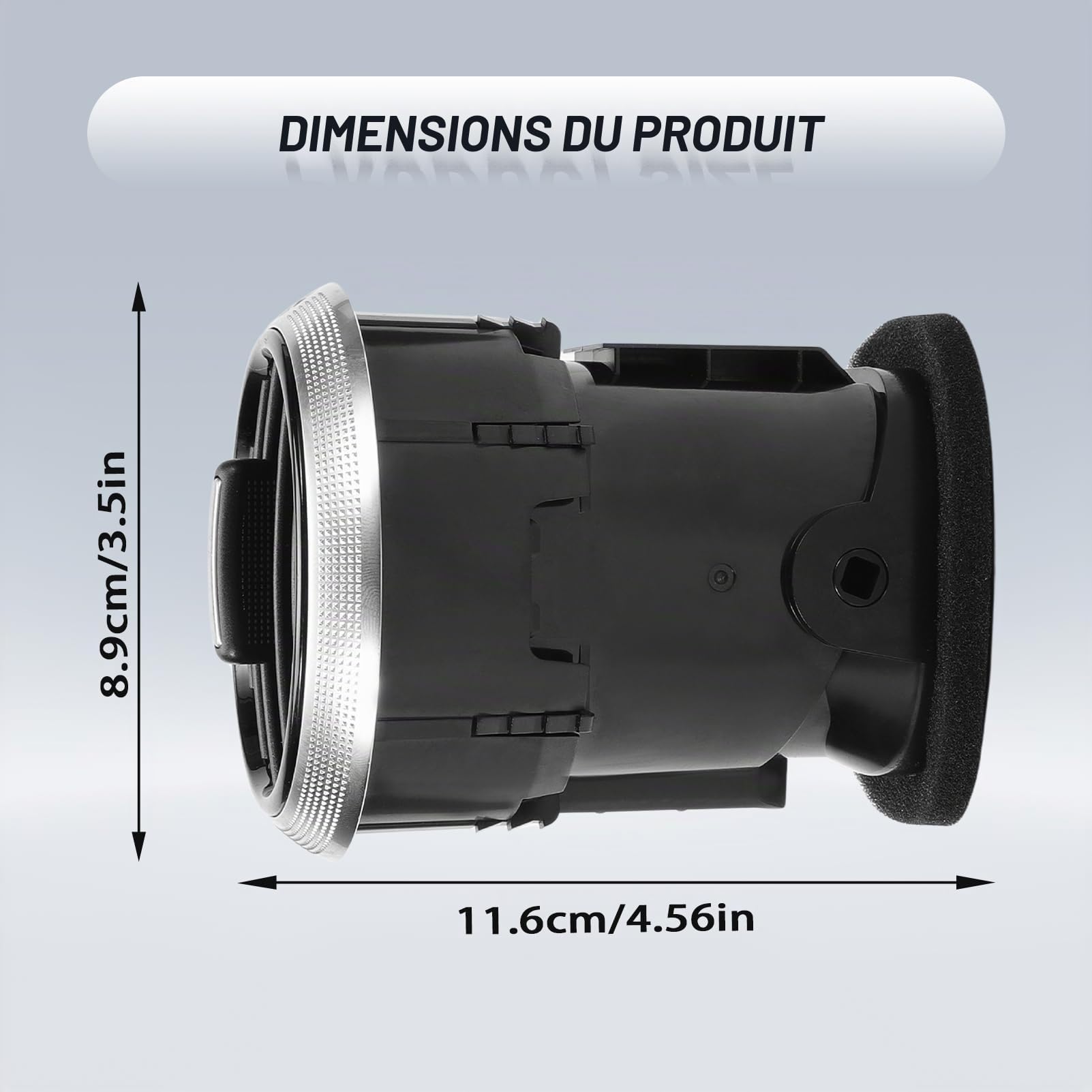 Grille d'aération pour A3 S3 8P 2008–2012, 8P0820901C | ABS chromé noir, Climatiseur, Grille de Chauffage, Grille Ventilation, Bouche Aeration, Tableau de Bord Avant
