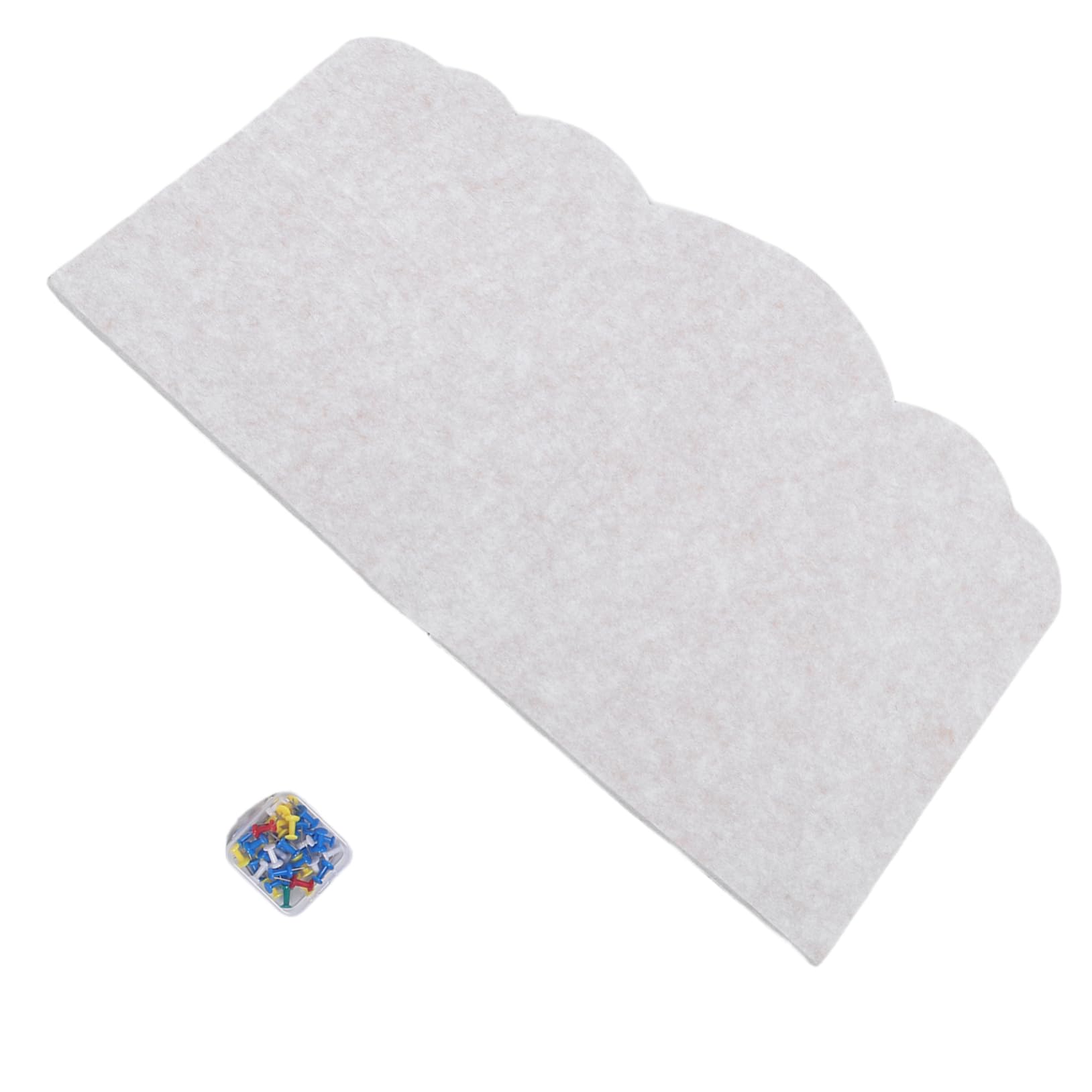 KONTONTY Self Adhesive Memo Wall Organizer for Living Room and Bedroom Versatile Decorative Felt Pin Board for Photos Stickers Items Light