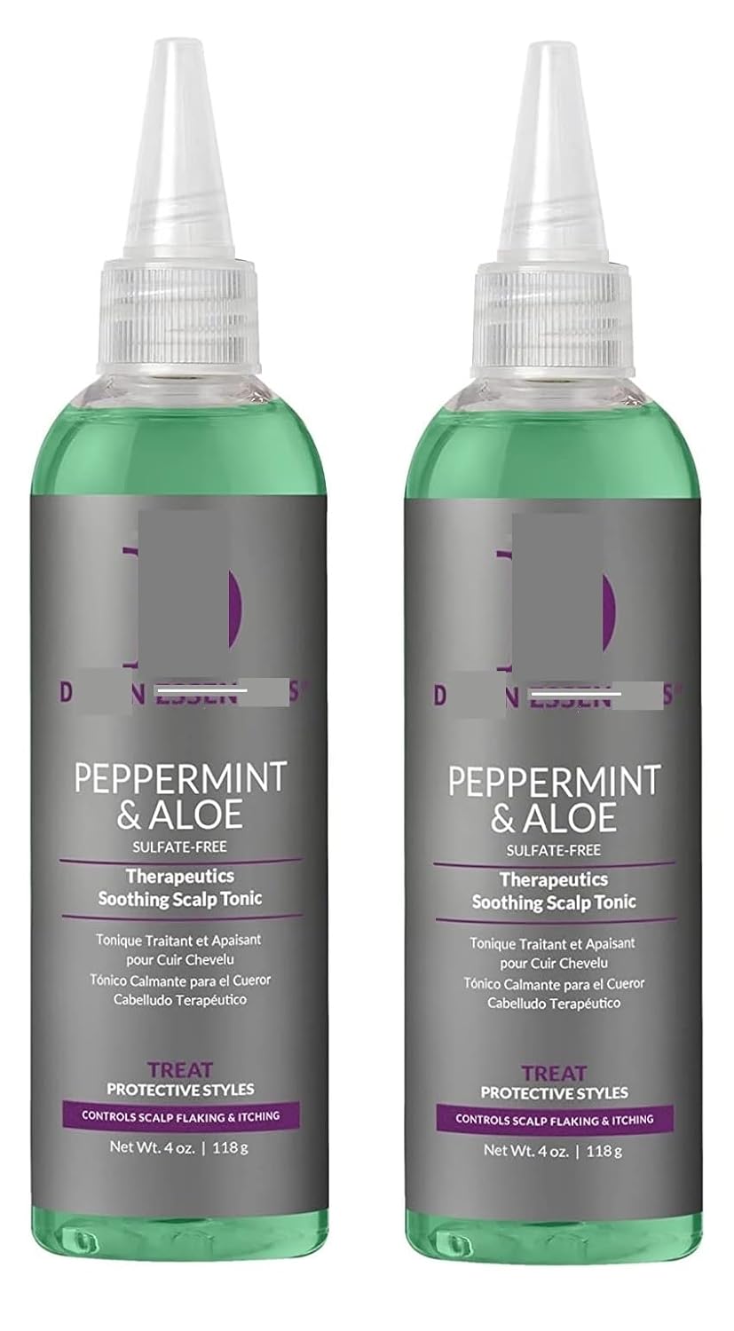 Design Essential Peppermint & Aloe Therapeutics Soothing Scalp Tonic, 4oz (2pack)