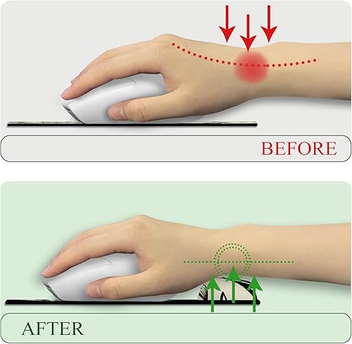 Miniatura 2 de Alfombrilla de mouse ergonómica de murciélago gótico con reposamuñecas, alfombrilla de mouse para juegos con soporte de muñeca, divertida