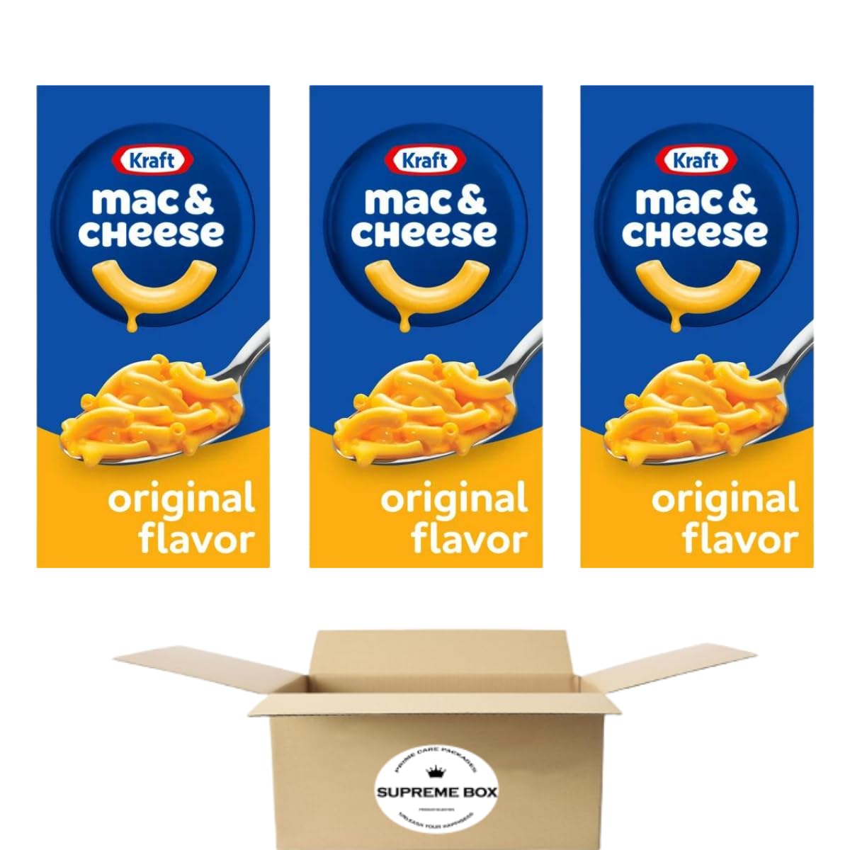 Original Mac N Cheese Macaroni and Cheese Dinner 7.25 oz Box - Pack of 3 (21.75 oz in total)