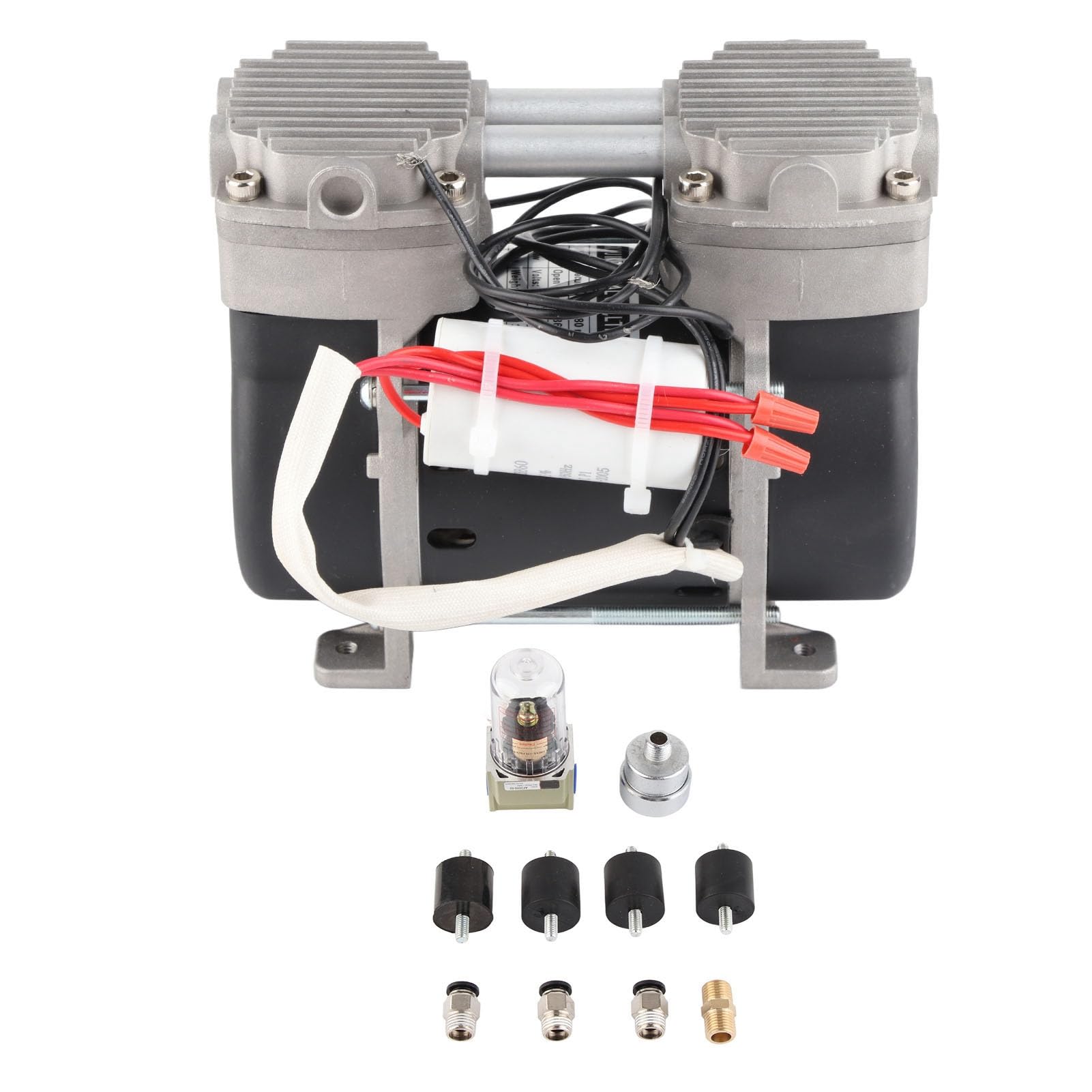 Aceite de bomba de vacío -aire libre de aire tranquilo con silenciador de filtro 220V 130W para equipos de máquinas