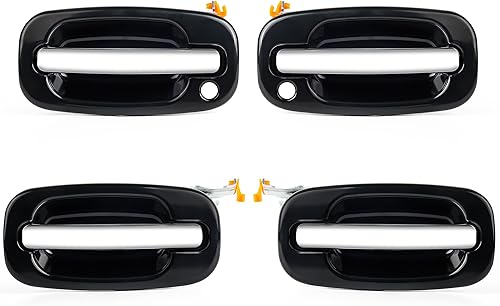 Juego de 4 manijas exteriores para puertas, compatibles con Chevrolet Silverado Suburban Tahoe Avalanche 1999-2007, GMC Sierra Yukon, Cadillac