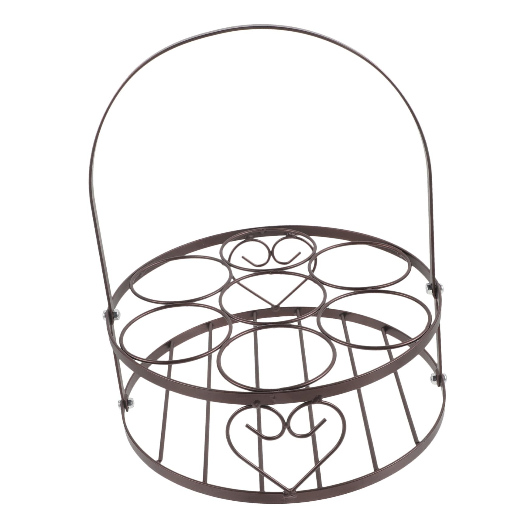 Garneck Portable Beer Bottle Rack Metal Beer Holder 6 Storage Basket for Ktv Bar Party