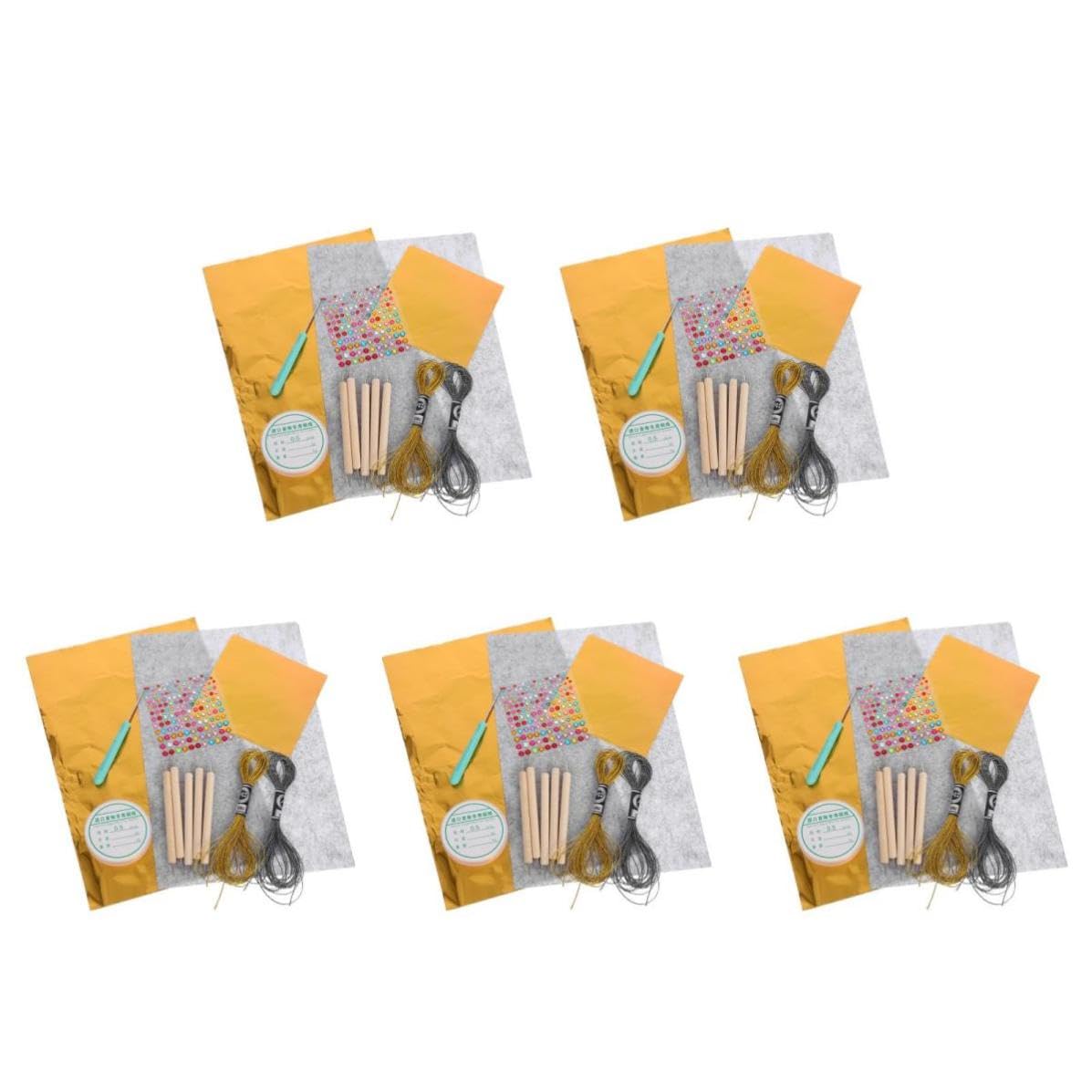 5 Ensembles Feuille D'or Artisanale pour Loisirs Créatifs, Papier