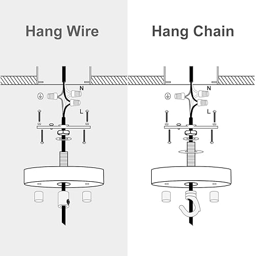 Miniatura 5 de Qc Kit de toldo de luz de techo, 6 pulgadas, placa de cubierta de lámpara para tapa de araña o luz colgante, placa de cubierta de luz de techo con